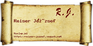 Reiser József névjegykártya